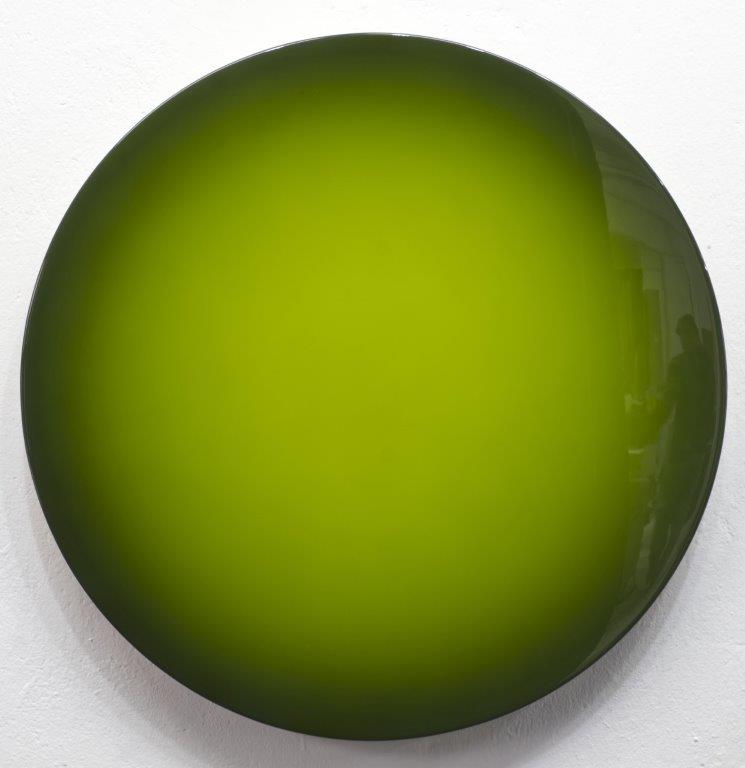 # 3099 - pigments and resin on multiplex - 2025 - Durchmesser 90 cm, Tiefe 6 cm # 3099 - pigments and resin on multiplex - 2025 - Durchmesser 90 cm, Tiefe 6 cm