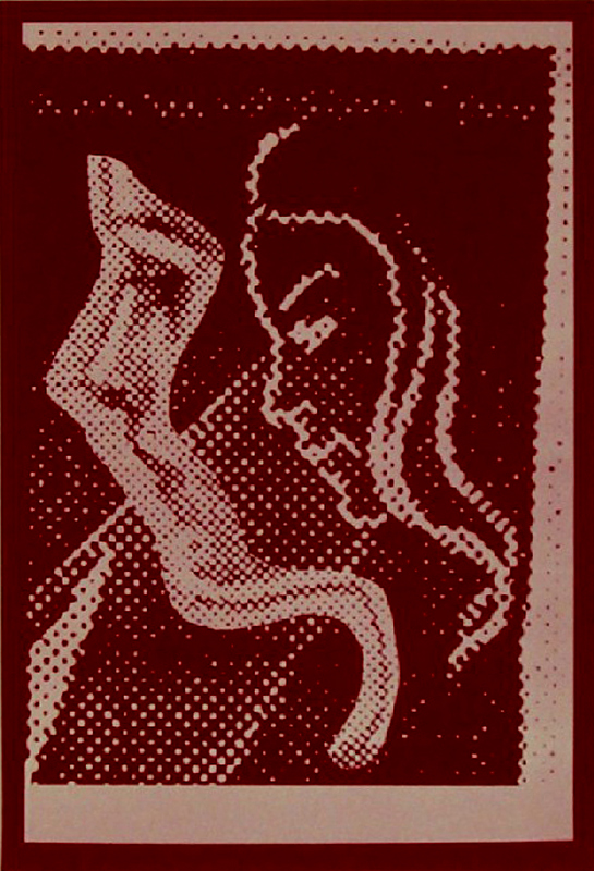 Doppelprofil (rot) - Siebdruck auf Velourspapier - 2003  - 98 x 66 cm - 30 Exemplare