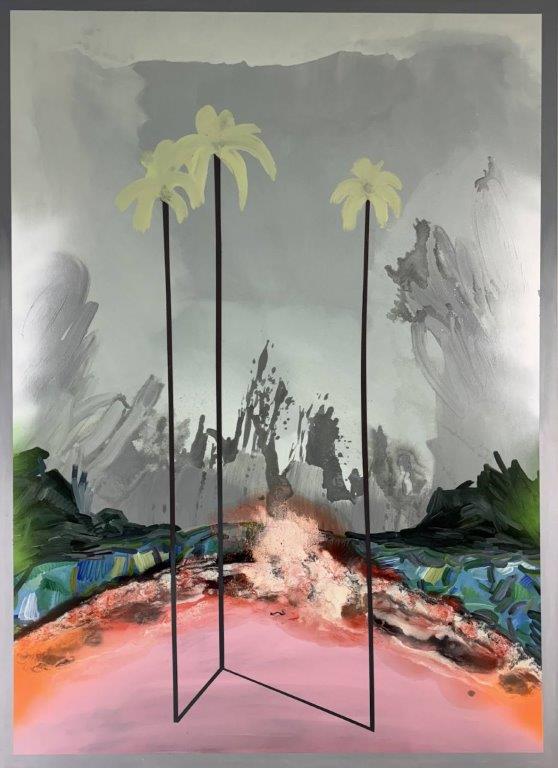 #1068 - Acryl, Sprühfarbe und Schellack auf Leinwand - 2023 - 220 x 160 cm #1068 - Acryl, Sprühfarbe und Schellack auf Leinwand - 2023 - 220 x 160 cm